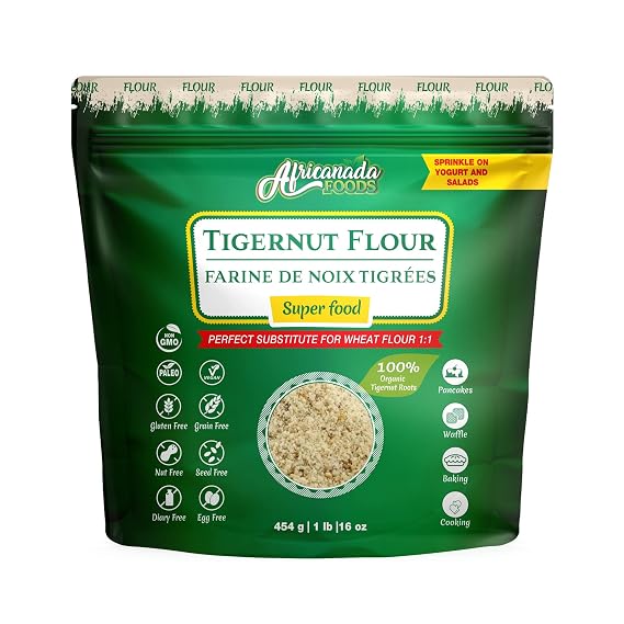 All-Natural Tigernut Flour Gluten-Free, Paleo & Vegan Friendly | Ideal for Baking, Smoothies, Yogurt & Salads | 454g (1 lb)