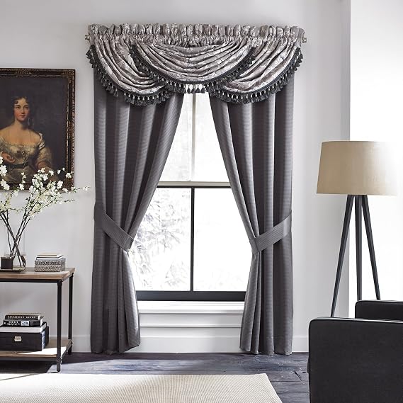 Croscill Natalia Pole Top Drapery Panel Pair with Tiebacks