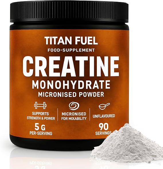 500g Micronised Creatine Monohydrate Powder – 100% Pure Creatine, 5g Daily Dose, Easy Mix, Unflavoured, Lab Tested, Gym Supplement for Strength & Performance