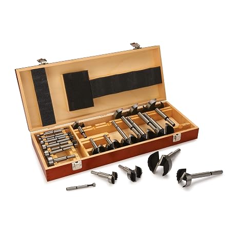 Woodriver High-Carbon Steel Forstner 24-Piece Bit Set