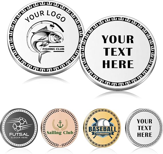 Custom Challenge Coins Bulk Personalized Logo/Photo/Text Coin,Decision Coins for Him Her Anniversary Sobriety (Sliver)