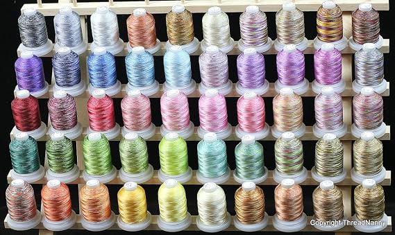 Variegated Polyester Machine Embroidery Thread, 40WT, 50 Cones (550 Yards)