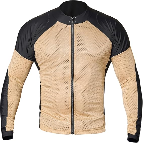 WICKED STOCK Mesh Armored Motorcycle Shirt for Men and Women - CE Level 2 Mesh Motorcycle Protective Shirt for Summer- Soft and Stretchy Lightweight Motorcycle Armored shirt with Removable Padding