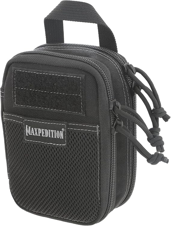 MAXPEDITION Double-Decker Mini Pocket Organizer (4” x 2.5” x 6”) EDC Pouch, Tactical Tool Pouch for Organization, MOLLE Accessories for Everyday Carry, 0258