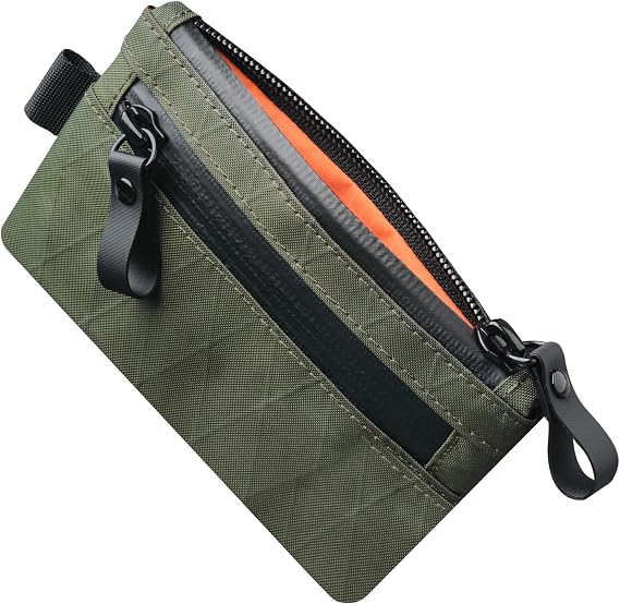 ALPAKA Zip Pouch RFID-Blocking Mens Wallet Dark Green