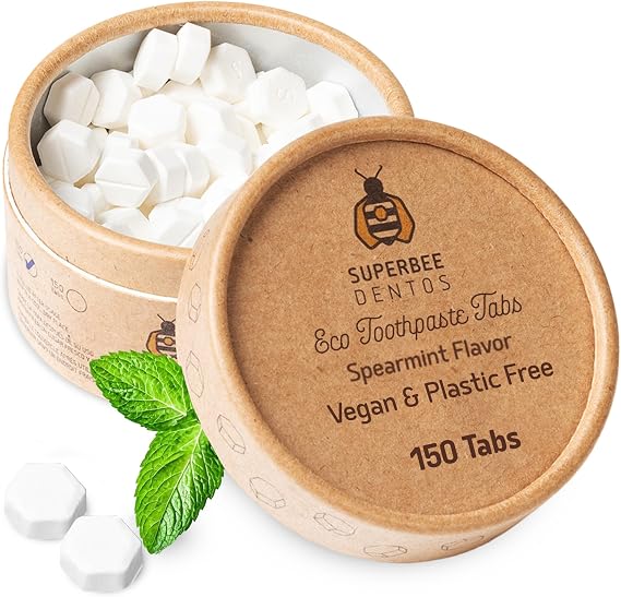 SuperBee Dentos Toothpaste Tablets 150 Tabs Fluoride Free Spearmint