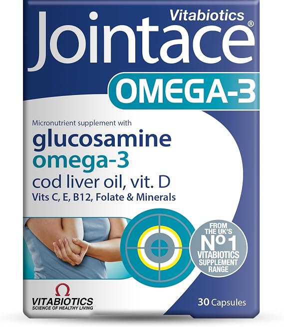 Jointace Omega-3 - Advanced Bone & Cartilage Support - Includes Omega-3, Copper, Cod Liver Oil, and Glucosamine