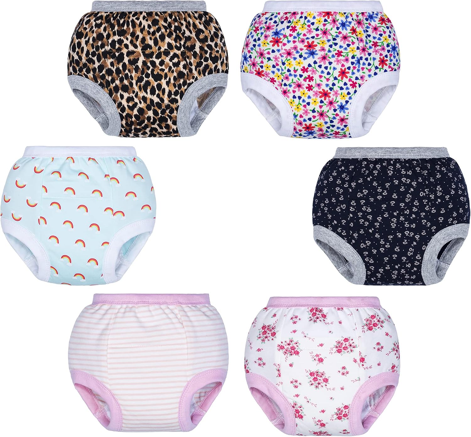 AGUDAN Baby Potty Training Pants, Cotton Cloth Toddler Toilet Training Underwear, 6 Packs, 2T