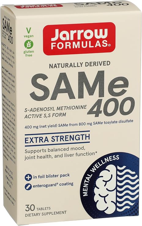 Jarrow Formulas, Sam-E 400Mg, 30 Count