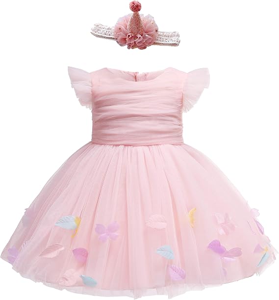 Glamulice Baby Flower Girl Dress Infant/Toddler First Birthday Outfit Wedding Bridesmaid Party Christmas Tutu Dresses