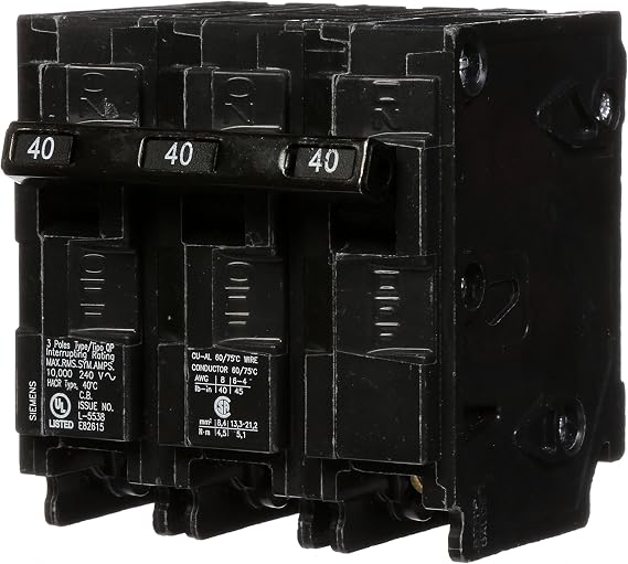 Siemens Q340 40-Amp Three Pole Type QP Circuit Breaker