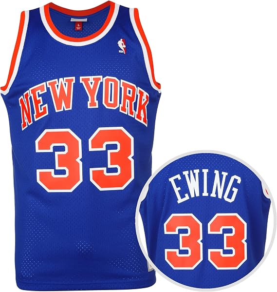 Mitchell & Ness Royal NBA New York Knicks Patrick Ewing 1991 Road Swingman Jersey
