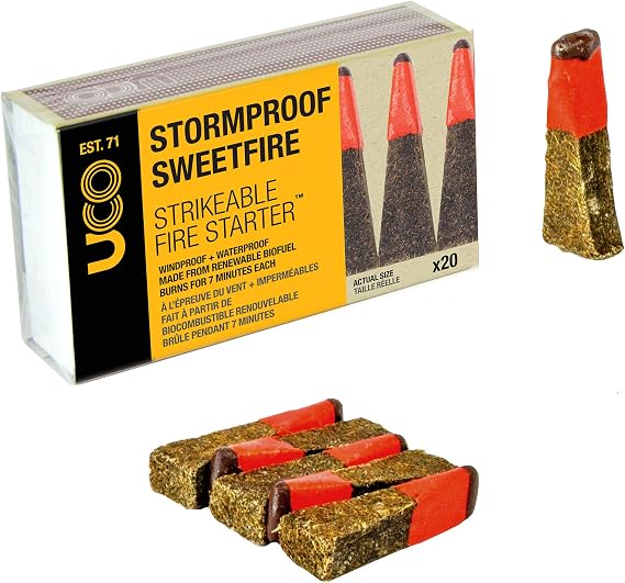 UCO Stormproof Sweetfire Strikeable Firestarters PK20