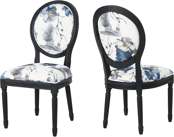 Christopher Knight Home Hero Traditional Fabric Dining Chairs, Floral Print