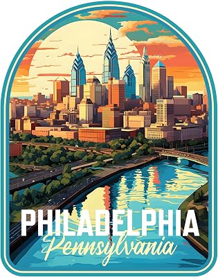 Philadelphia Pennsylvania Design A Souvenir Decorative Flat Magnet 2-Inch