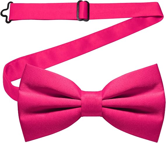 JEMYGINS Solid Color Pre-tied Bow Tie Adjustable Bowtie for Men