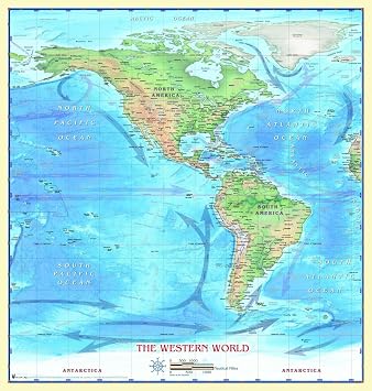 Gifts Delight Laminated 24x25 Poster: Physical Map - Western Hemisphere Wall Map