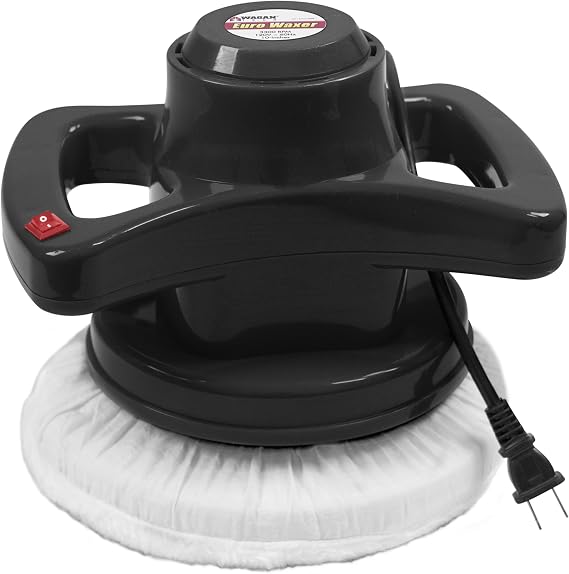 Wagan EL2078 10-Inch Euro Waxer Orbital Buffer 3500rpm 10 ElectricCar Buffer Polisher Waxer Machine Ergonomic Handle Design Wool Pads for Car Buffers and Polishers