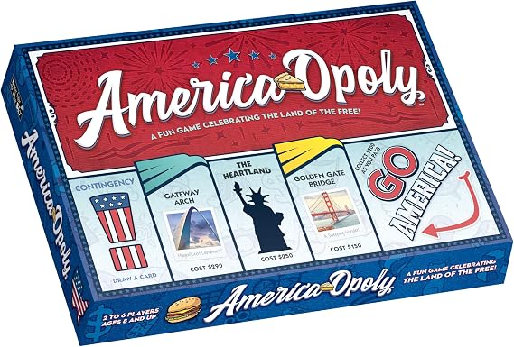 Late for the Sky America-Opoly Board Game - USA Travel Strategy Game