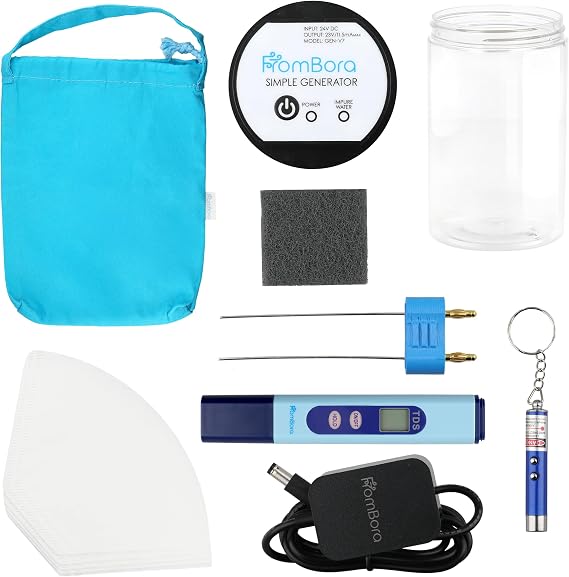 Colloidal Silver Generator Kit 99.99% Pure Silver Wire, TDS Meter, Laser, Jar & Travel Bag Constant Current Machine for True Nano Particles at Home