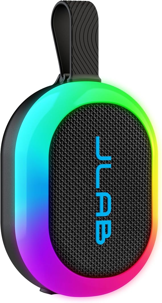 JLab Pop Party Ultra-Portable Small Bluetooth Speaker, Black