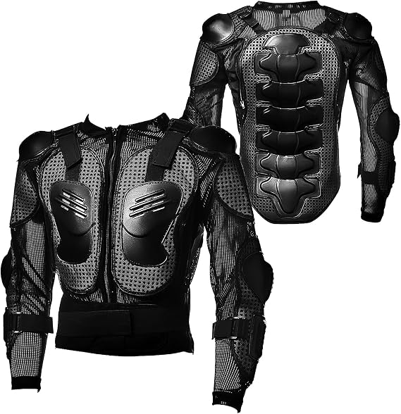 Wow Motorcycle Motocross Bike Guard Protector Youth Kids Body Armor Black
