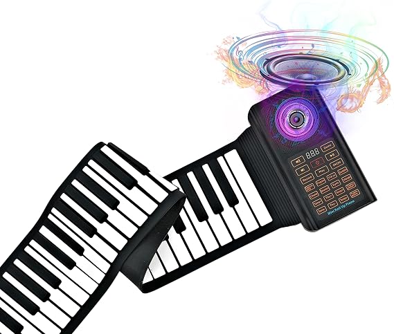 61 Keys Roll Up Piano Keyboard, Portable Piano With Storage Bag, Foldable Keyboard Travel Piano for Kids and Adult