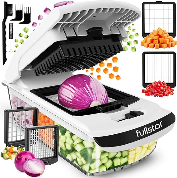 Fullstar Pro Original Chopper - Vegetable Chopper & Cutter - 2 Blades