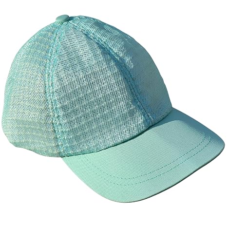 Three Layer Ventilated Beekeeping Veil in Round (3-Layer Hat, Aqua P-Cap)