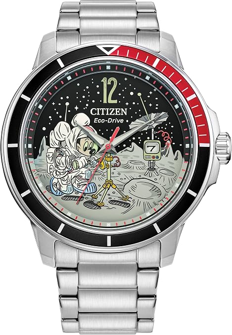 CITIZEN Men's Eco-Drive Mickey Mouse 42mm Stainless Steel AW1709-54W