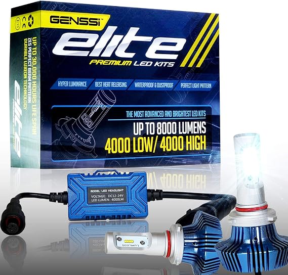 Elite LED Replacement Bulbs 6000K Super White Replaces Halogen 9005 HB3