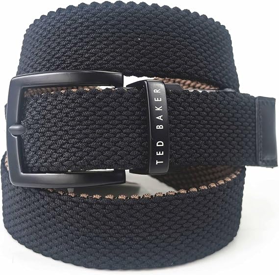 Ted Baker Men's Reversible Web Belt, Fabric, Adjustable, Signature Branding
