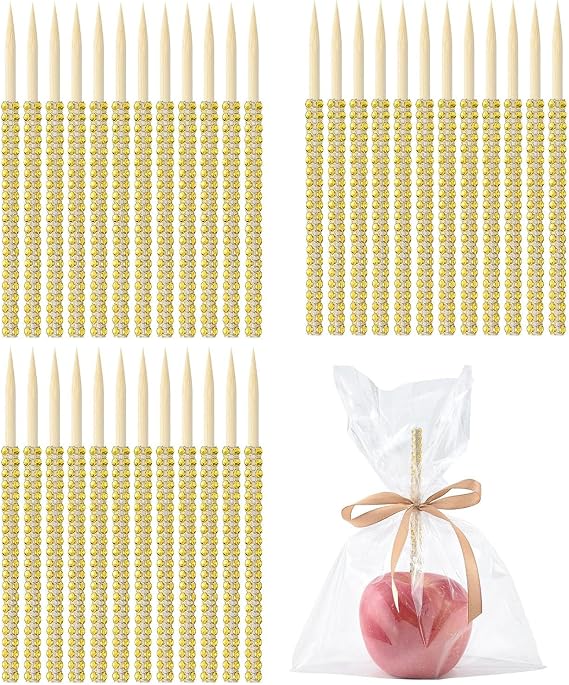 36 PCS MULTIONS Candy Apple Sticks (Gold)