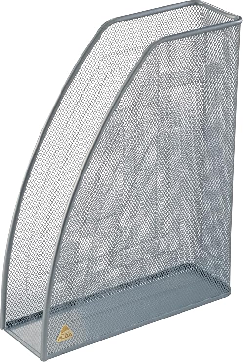 Alba Mesh Magazine Holder, Metallic Silver (MESHMAGM)