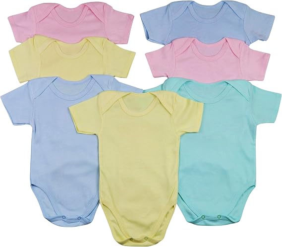 ToBeInStyle Babys' 4 Pack Short Sleeve One-Piece Bodysuit