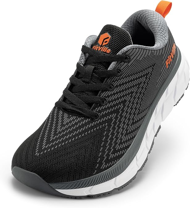 FitVille Mens Wide Fit Trainers Lightweight Sneakers