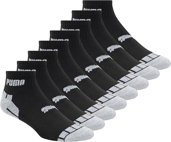 PUMA Men's Quarter Crew Socks (8-pack)