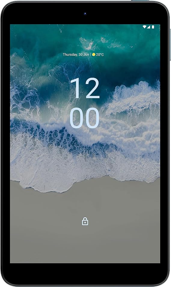 Nokia T10 Android 12 Wifi Tablet with 8” HD display, 3GB/32GB Storage, 8MP rear camera and 2MP front camera, Dual Speakers with OZO Playback, 2 years OS updates, 3 years security updates – Ocean Blue