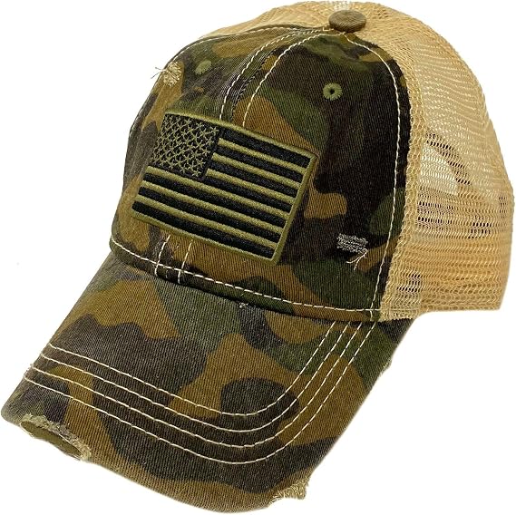 C.C Ponycap Messy High Bun Ponytail Adjustable Mesh Trucker Baseball Cap Hat