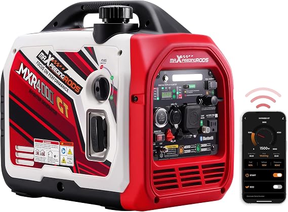 maXpeedingrods 4000 Watt Inverter Generator with Bluetooth Control