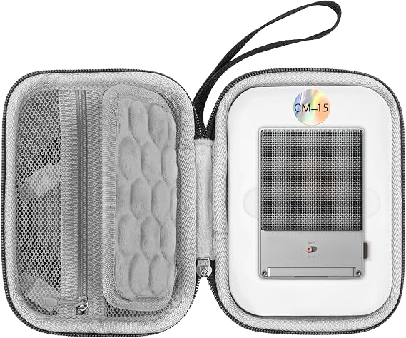 GEEKRIA Audio Interface Carrying Case, Compatible with Teenage Engineering CM-15, EVA Hard Shell Portable Travel Bag (Dark Gray)