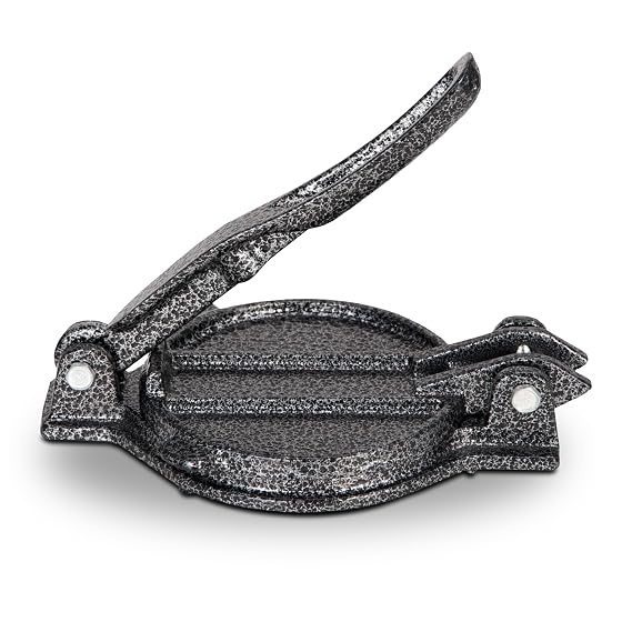 Alpine Cuisine Cast Iron Gordita Press 5 Inch, Black