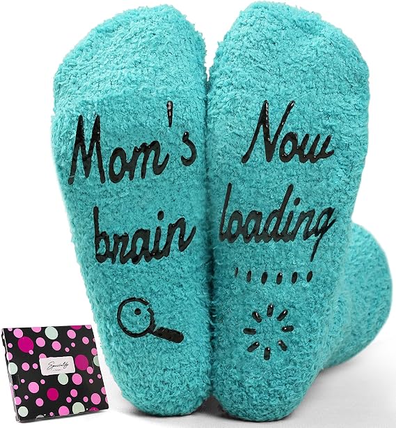 JaosWish Fuzzy Socks Gifts for Mom,Women's Slipper Socks with Grips,Warm Home Socks in Gift Packaging for Birthday Gifts