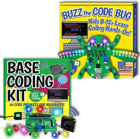 Coding Bundle: Base Coding Kit and Buzz the Code Bug from Let's Start Coding