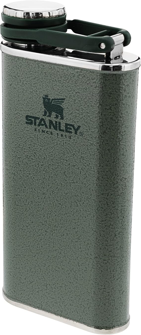 STANLEY Klasik Cep Matarası 0.23 Litre - Yeşil (Hammertone Green) | Paslanmaz Çelik
