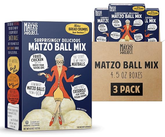 The Matzo Project Matzo Ball Mix, Kosher, Not for Passover, 3-Pack