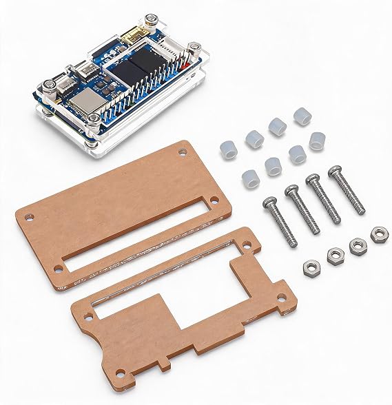 Bewinner Case for Orange Pi Zero 2W, Transparent Acrylic Protector, Precise Cutouts, Easy Expansion, Durable