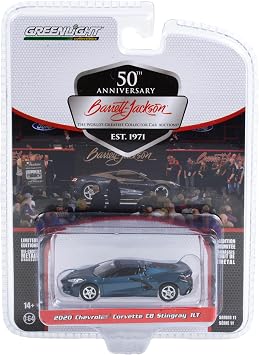Greenlight 1:64 Barrett-Jackson Scottsdale Edition Series 11-2020 Corvette C8 Stingray 1LT (Lot #421.2) - Shadow Gray Solid 37270-E [Shipping from Canada]