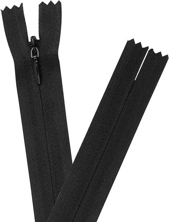 YAKA 20pcs Black Nylon Invisible Zippers Tailor Sewing Tools Garment Accessories 9 inch Invisible Zippers