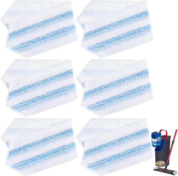 6 Mop Pads for Vileda H2PrO Spin Mop System